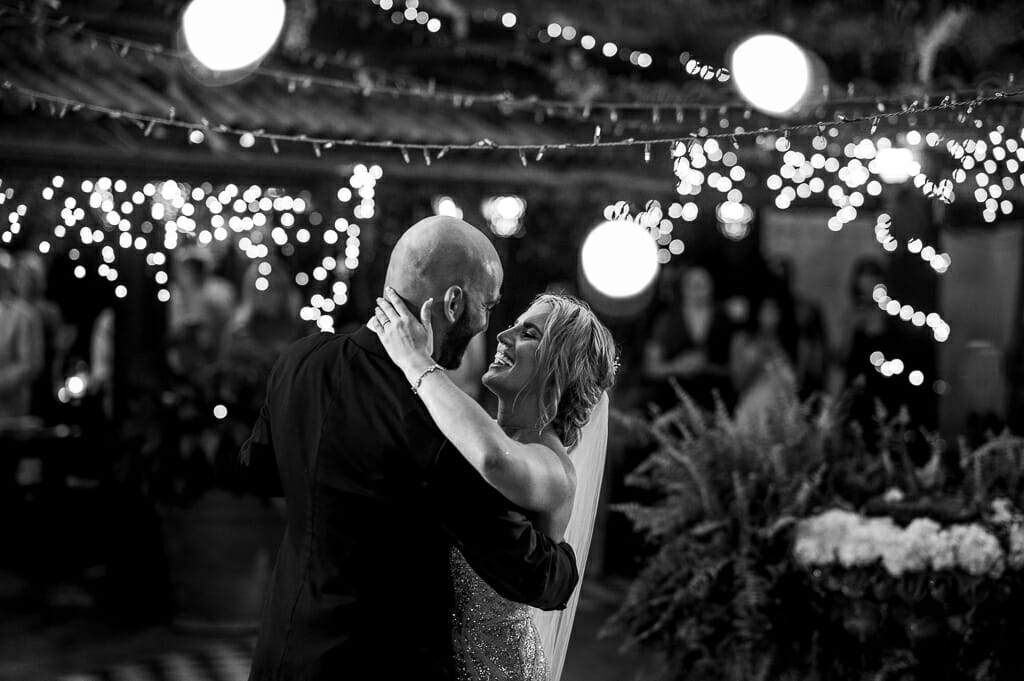 Couple's first wedding dance