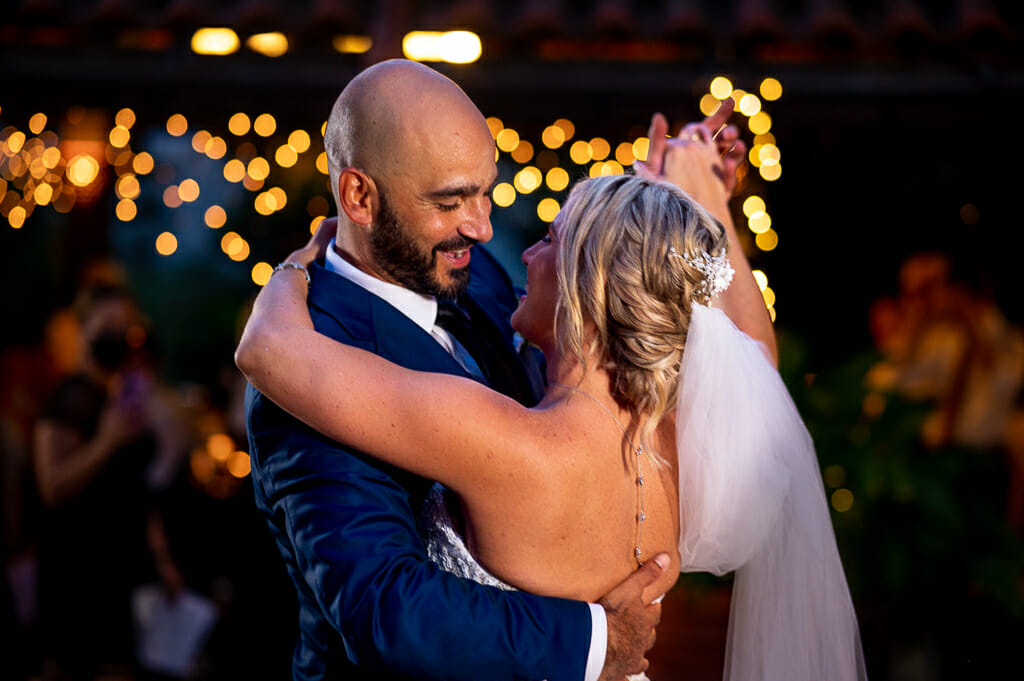 Couple's first wedding dance