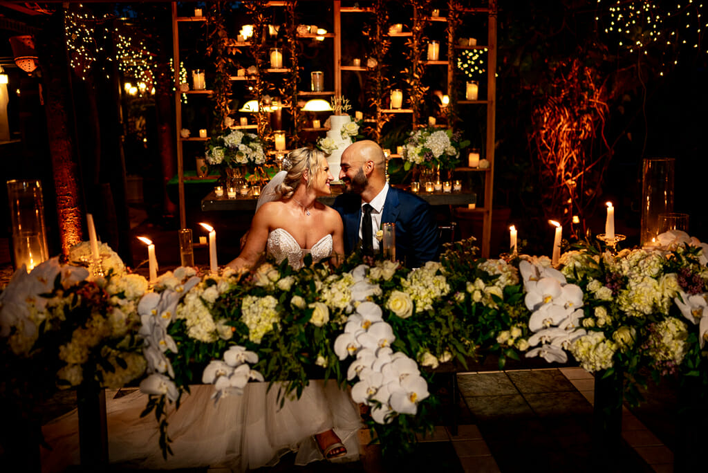 Bride and Groom Table