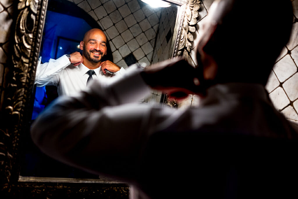 Groom Getting Ready