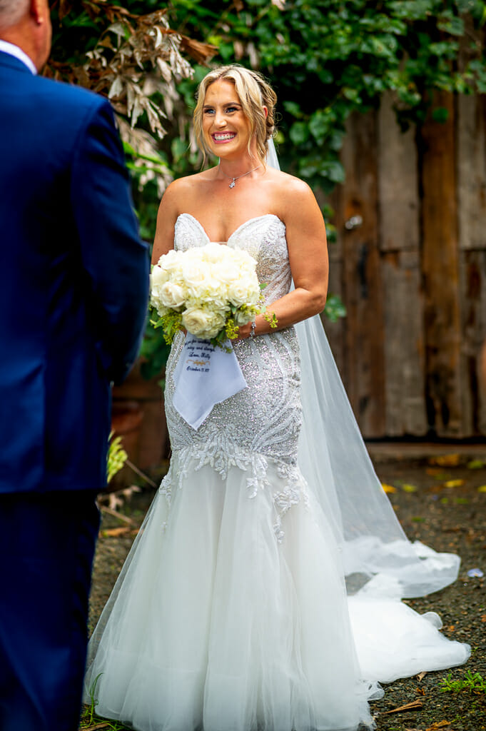 Father and Daughter First Look on Wedding day