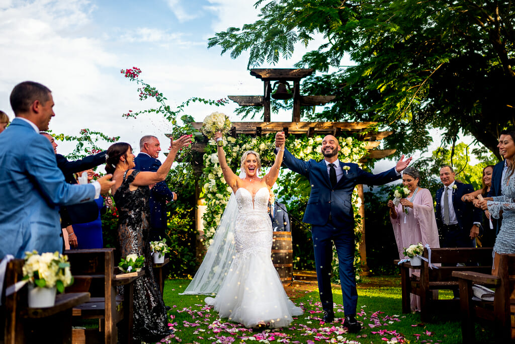 wedding ceremony at Hacienda Siesta Alegre